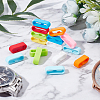 36Pcs 9 Colors Silicone Replacement Watch Band Strap Loops SIL-GF0001-10-6