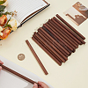 50Pcs Waxed Round Wooden Sticks WOOD-OC0004-26-3