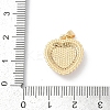 Brass Micro Pave Clear Cubic Zirconia Pendants KK-R213-12G-3