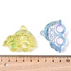 Electroplate Transparent UV Plating Acrylic Pendants OACR-I014-22-4