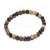 Natural Banded Agate/Striped Agate Bead Stretch Bracelets BJEW-K212-B-003-1