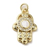 Brass Micro Pave Cubic Zirconia Pendants KK-Q808-02G-1