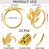 Christmas Theme Alloy Napkin Rings AJEW-WH20020-134B-G-2