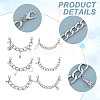 6Pcs 6 Styles Aluminum Canvas Shoes Chains FIND-GO00005-5