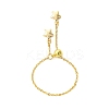 Adjustable Brass Cable Chains Finger Rings RJEW-TA00237-4