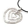 Alloy Pendant Necklaces LS-NJEW-K261-09A-AS-2