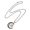 Moon Phase with Trinity Knot Pendant Necklaces LS-NJEW-A023-05P-2