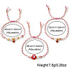 3Pcs Handmade Brass Enamel Charm Bracelets OI2276-10-4