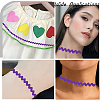 4 Cards 2 Styles  Polyester Wavy Fringe Trim Ribbon DIY-GF0009-48F-5