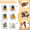 6Pcs 6 Styles Halloween Theme Silicone Focal Beads SIL-TA0002-44-4