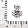 Rack Plating Brass with Cubic Zirconia Pendants KK-Q010-08P-3
