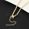 Brass Twist Rope Chains Necklace for Women NJEW-P265-15G-2