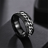 Non-Tarnish Stainless Steel Chains Rotating Finger Ring LS-PW-WG67706-04-1