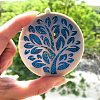 Flat Round with Tree of Life Pendant Silicone Molds DIY-L071-04-6