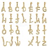 26Pcs Brass Micro Pave Cubic Zirconia Pendants KK-M319-02G-1