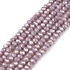 Electroplate Glass Beads Strands EGLA-A044-P1mm-B13-1