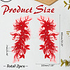 2Pcs Chemical Fiber Iron Acrylic Embroidery Lace Collar DIY-ME0001-89B-2