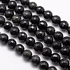 Natural Obsidian Beads Strands X-G-G549-8mm-02-1