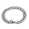Non-Tarnish 304 Stainless Steel Curb Chain Bracelet for Men Women BJEW-G669-23P-4