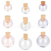   9 Sets 9 Style Transparent Glass Bottles Pendants Small DIY Bottles with Cork AJEW-PH0011-15-1