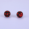 Printed Round Silicone Focal Beads SI-JX0056A-44-1