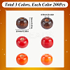 600Pcs 3 Colors Dyed Natural Wood Beads WOOD-SC0001-82B-2