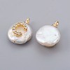 Natural Cultured Freshwater Pearl Pendants PEAR-F008-30G-C-2