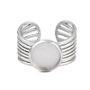 304 Stainless Steel Cuff Ring Components SA-CBA82C8-03B-P-2