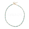 Round Synthetic Howlite & Natural Amazonite Heishi Beaded Necklaces for Women NJEW-JN06000-01-2