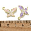 Rack Plating Alloy Enamel Pendants PALLOY-F312-13G-3