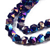 Electroplate Opaque Glass Beads Strands X-EGLA-T019-05J-2