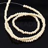 Opaque Solid Color Crystal Glass Faceted Rondelle Beads Strands GLAA-F025-A01-3