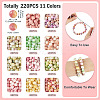 220Pcs 11 Colors Dyed Handmade Lampwork Beads LAMP-TA0001-41B-4