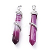 Natural Agate Big Pointed Pendants G-F696-B10-2