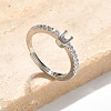 S925 Sterling Silver Adjustable Letter Rings for Women RJEW-M068-01P-U-1