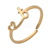 304 Stainless Steel Cuff Rings for Women RJEW-D285-01G-T-1