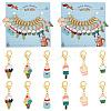 Alloy Enamel Pendant Locking Stitch Markers HJEW-AB00170-1