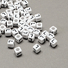 Large Hole Acrylic Letter European Beads SACR-Q103-7mm-01L-1