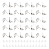 50Pcs 201 Stainless Steel Oval Stud Earring Findings STAS-UN0047-56-1