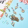 20Pcs 5 Styles 304 Stainless Steel Pendant Decoration HJEW-TA0001-28-6