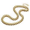 304 Stainless Steel Rectangle Link Chain Neklaces for Women NJEW-R024-01G-4