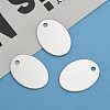 Tarnish Resistant 201 Stainless Steel Oval Stamping Blank Tag Pendants LS-STAS-S031-04-6