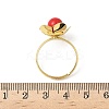 Brass Adjustable Finger Rings for Women RJEW-K295-02G-5
