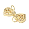 Brass Micro Pave Cubic Zirconia Pendants KK-R148-01G-2