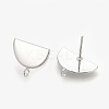 Brass Stud Earrings Findings LS-KK-S345-191P-2