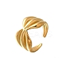 Bowknot 304 Stainless Steel Open Cuff Rings for Women LS-RJEW-G339-05G-02-2