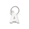 925 Sterling Silver Letter Charms STER-C012-01S-A-1