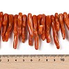 Opaque Acrylic Imitation Coral Beads Strands SACR-P033-01A-08-4