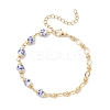 Brass Oval Link Chains Bracelets BJEW-JB12683-2