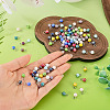 110Pcs 11 Style Glass Pendants PALLOY-TAC0305-6